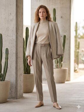 Gianfranco Ferre Studio 0001 Suit IT 40 US 4/6 Silk Lambswool Blazer VTG Italy